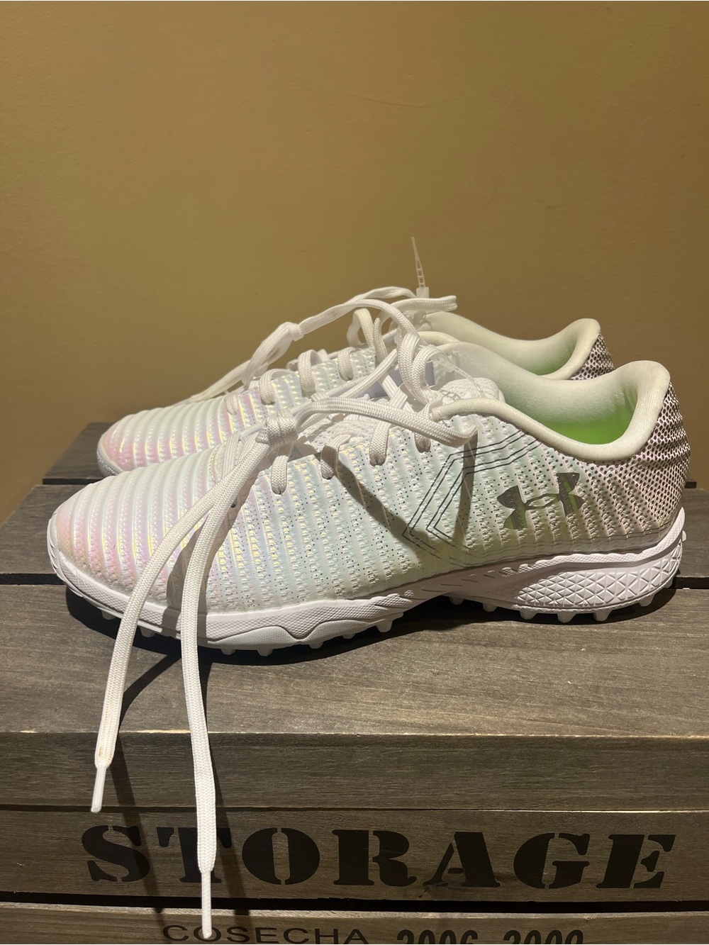 UNDER ARMOUR UA Blur Pro Turf Unisex Lacrosse Shoes white size 11 NWOB